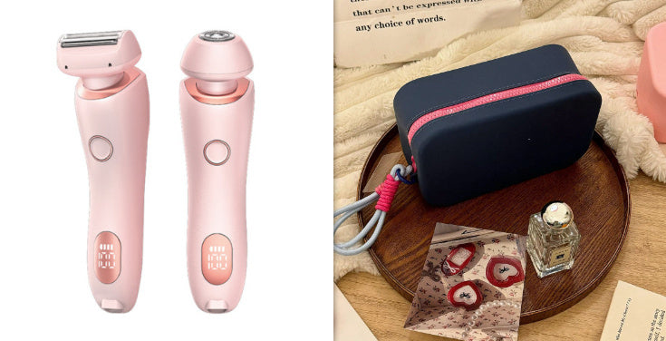 🩷 Glamitup™ 2-in-1 Rechargeable Hair Remover – Smooth, Soft, Effortless Skin