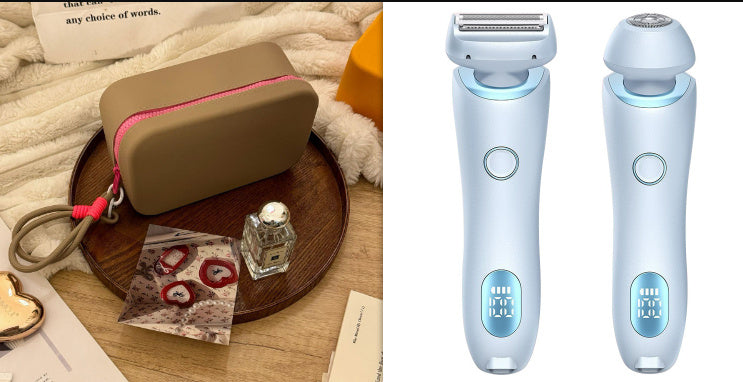 🩷 Glamitup™ 2-in-1 Rechargeable Hair Remover – Smooth, Soft, Effortless Skin